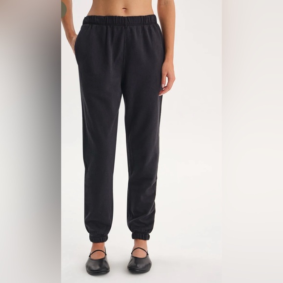MATE the Label Pants - MATE the label Organic Fleece Relaxed Pocket Sweatpant in jet black size large